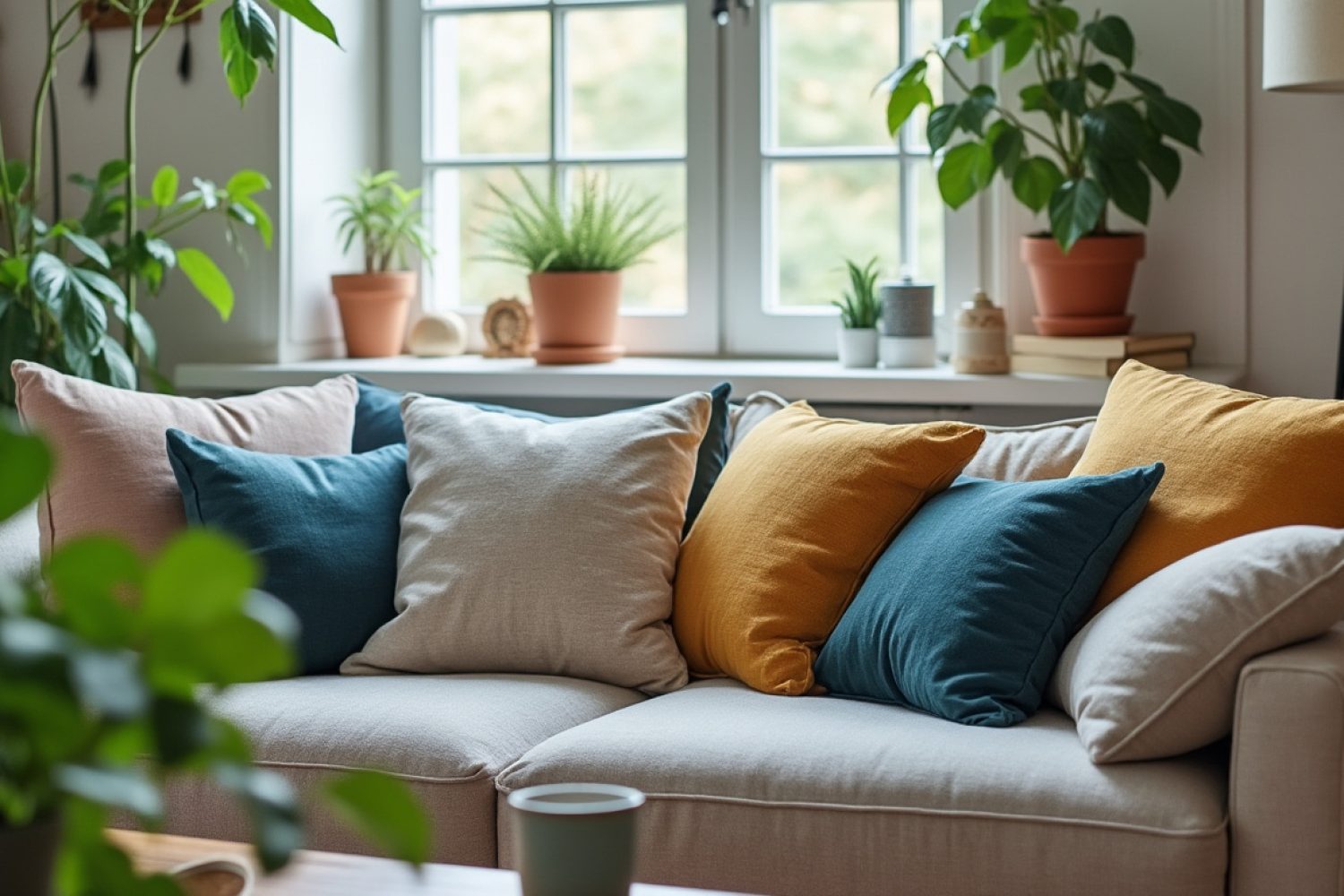 Combien de coussins sur un canapé : juste quantité pour un beau rendu