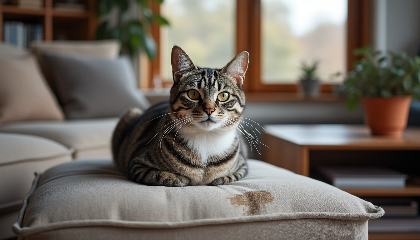 découvrez les causes pour lesquelles votre chat fait pipi sur le canapé et apprenez des solutions efficaces pour l'en empêcher.