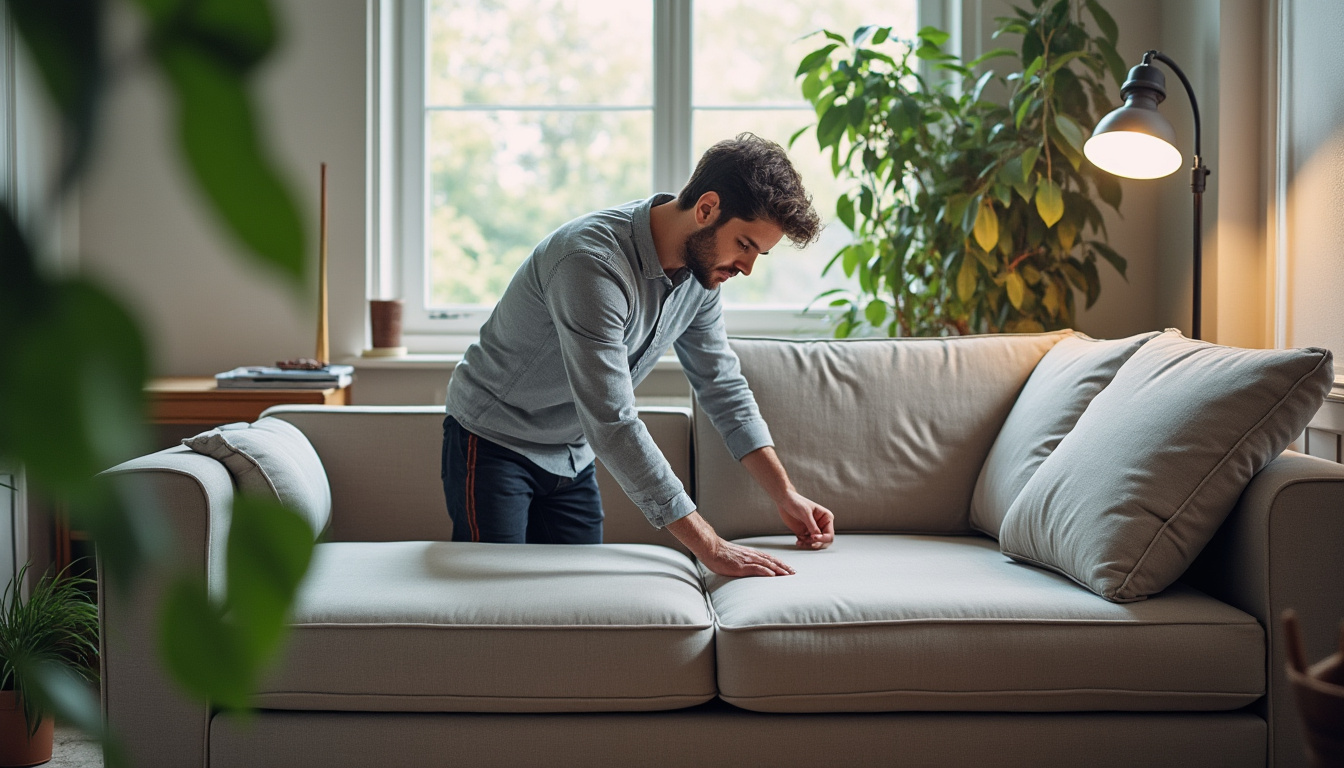découvrez comment redonner du confort à votre canapé affaissé grâce à nos conseils pratiques sur le rembourrage avec mousses, sangles et les étapes à suivre pour une réparation réussie.