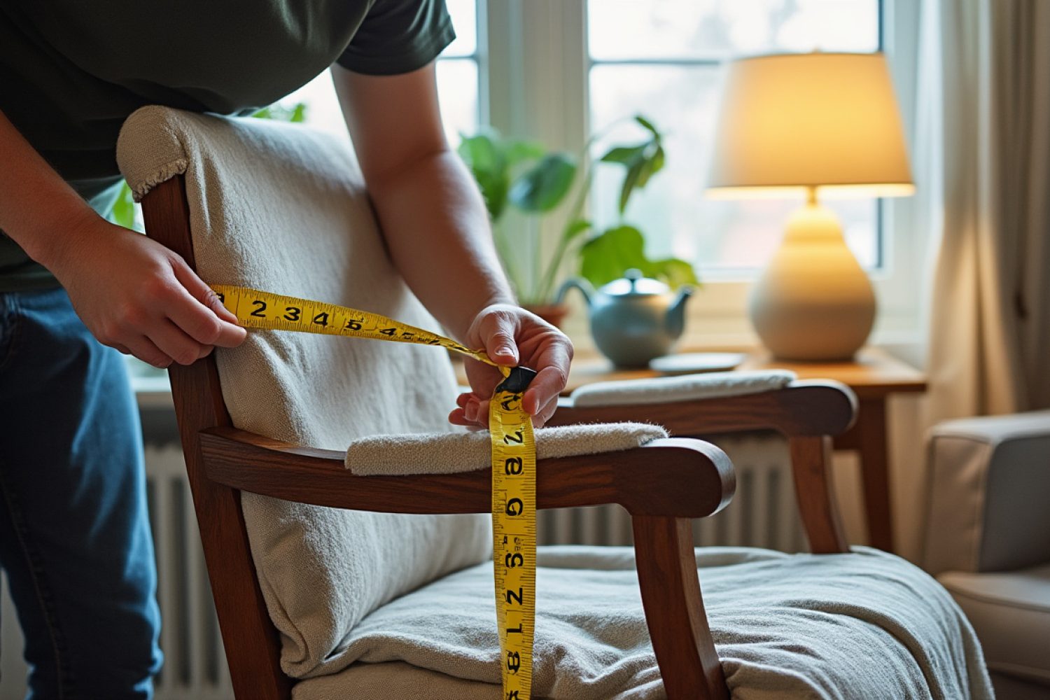 Comment confectionner une housse de fauteuil : prise de mesures et montage