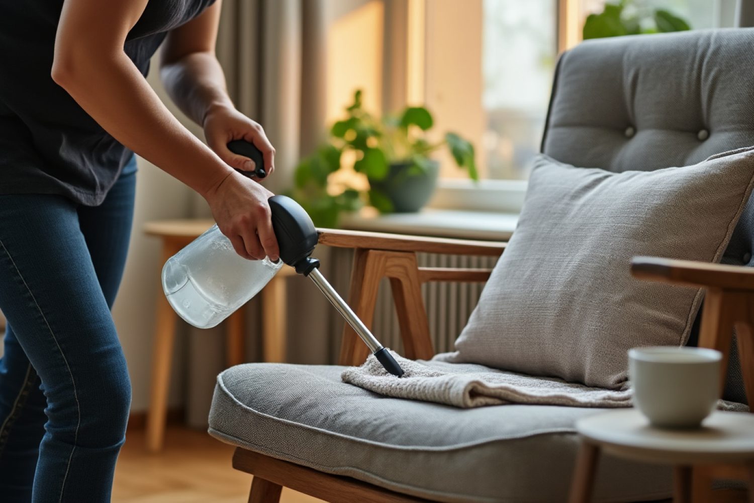 Comment nettoyer un fauteuil en tissu non déhoussable efficacement