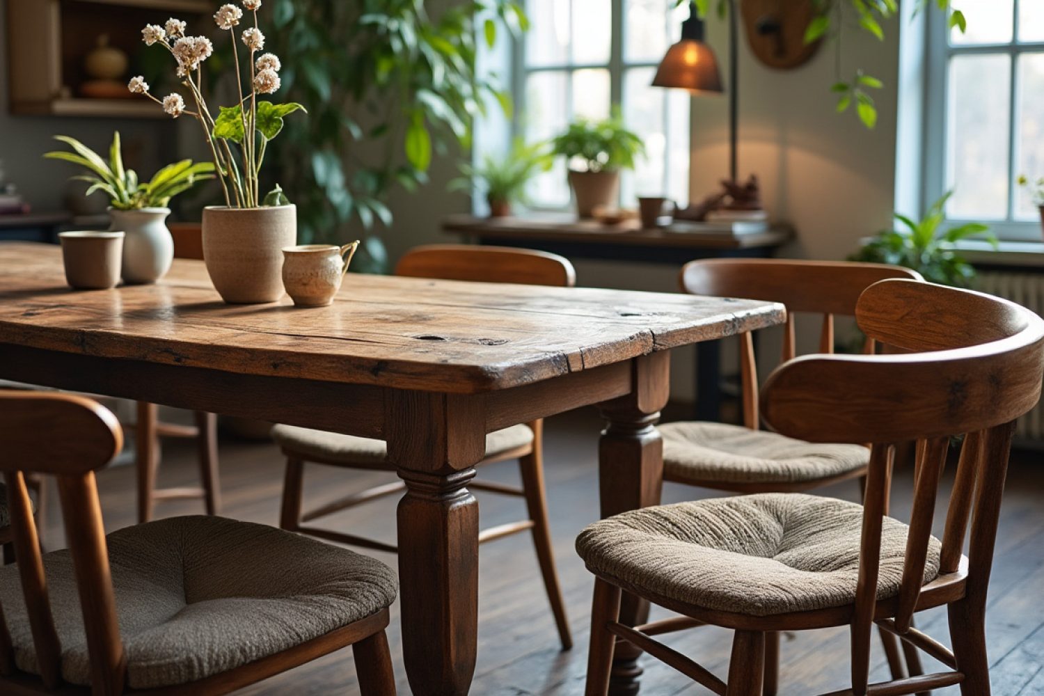 Quelles chaises avec une table en bois ancienne : styles qui matchent vraiment