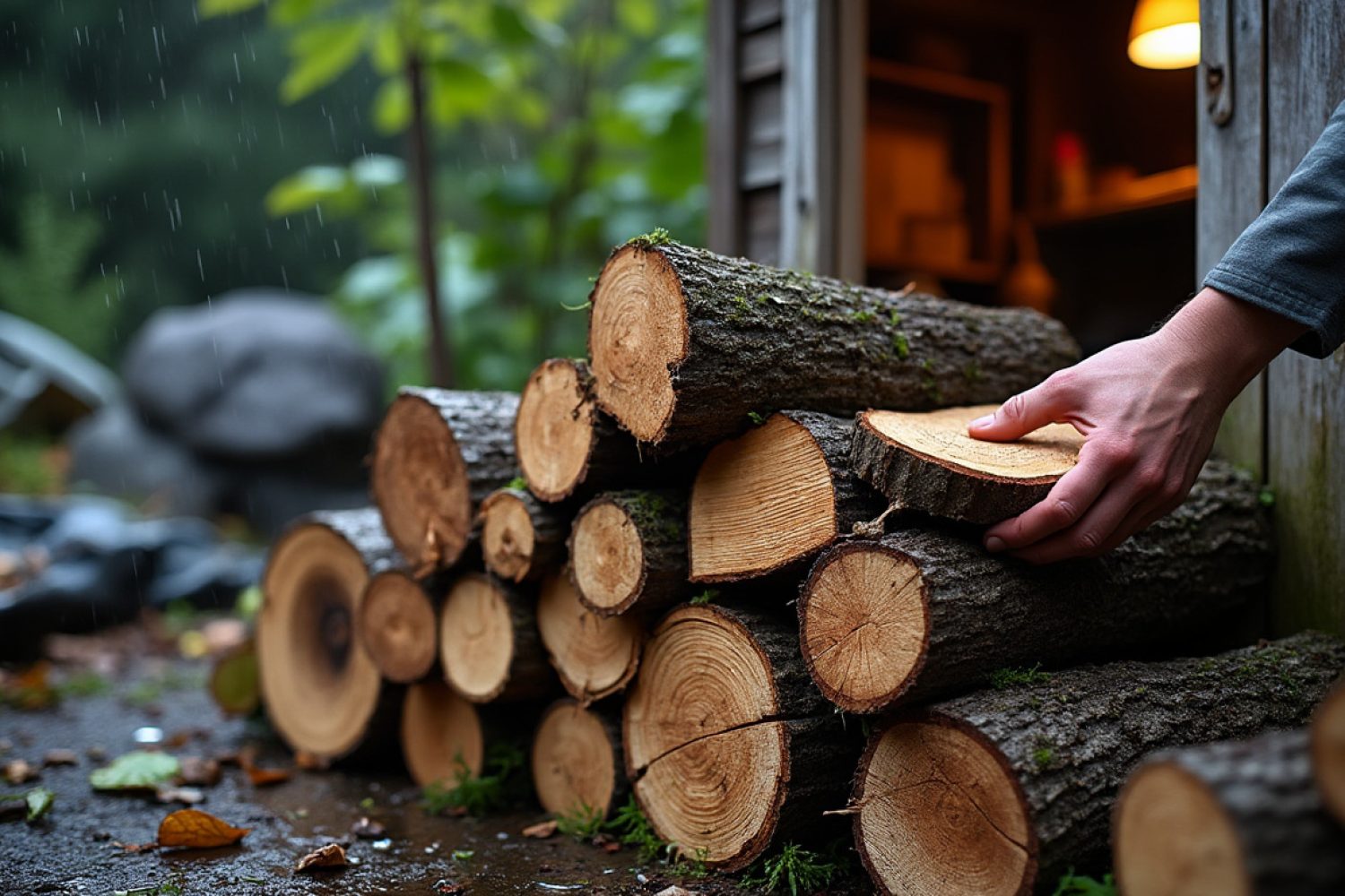 Bois de chauffage qui a pris la pluie : est-il encore utilisable ?