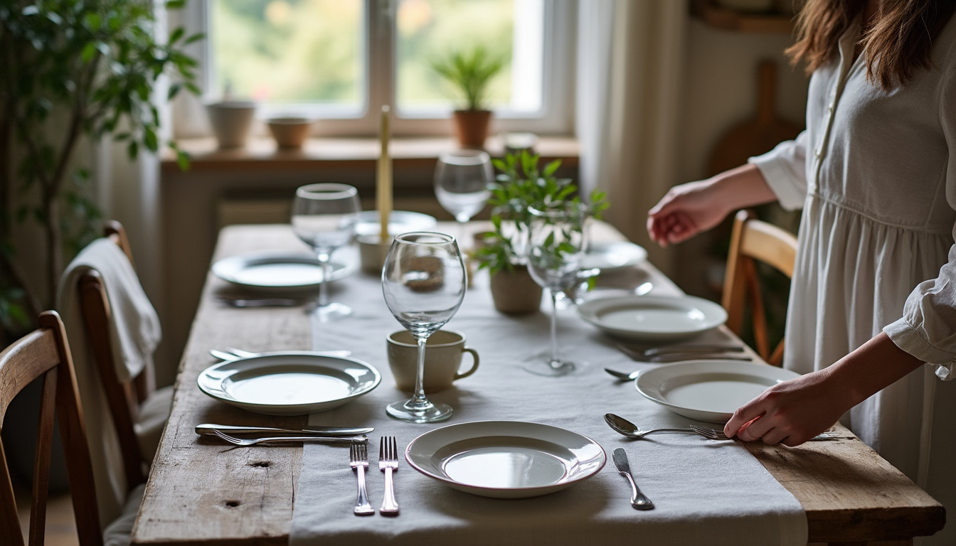 découvrez comment dresser une table à la française : disposition des couverts, des verres et des assiettes selon les règles traditionnelles.